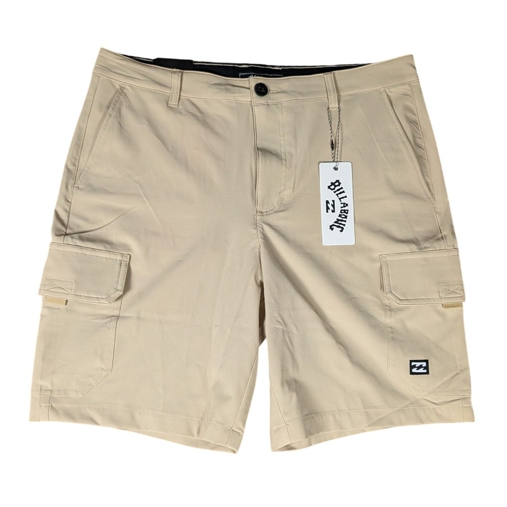 Billabong Submersible Hybrid Cargo Shorts Khaki Tan Ripstop Surf Walkshorts